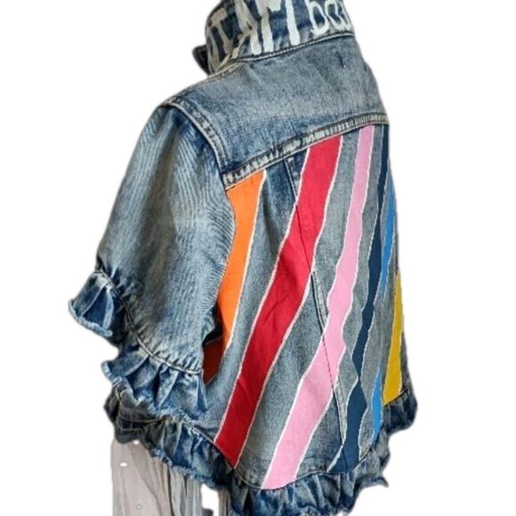 OOAK Wren & Glory" Dream Baby Dream" Custom Jean Jacket - Picture 2 of 14